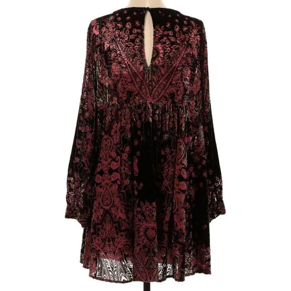 Free People Mirror Mirror Brocade Velour Small Dress - Picture 3 of 7